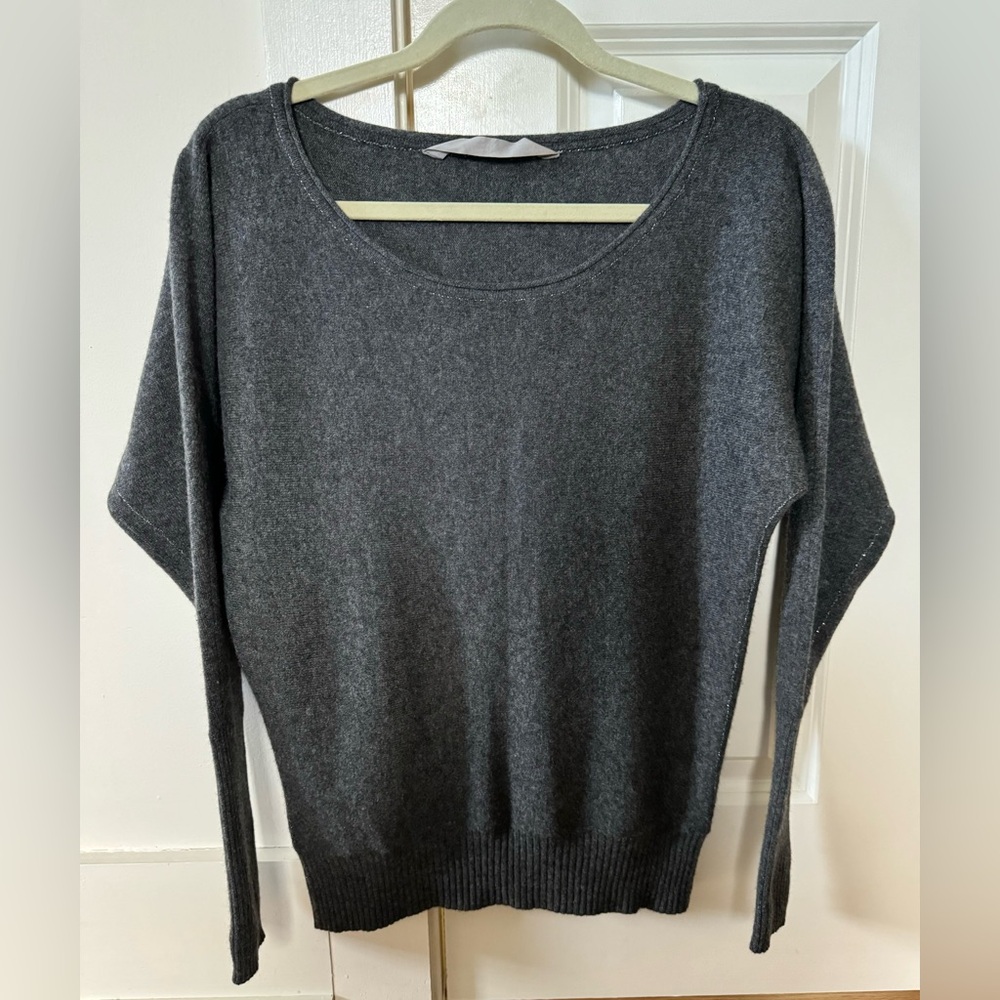 Athleta 100% Cashmere gray long‎ sleeve sweater women’s XS